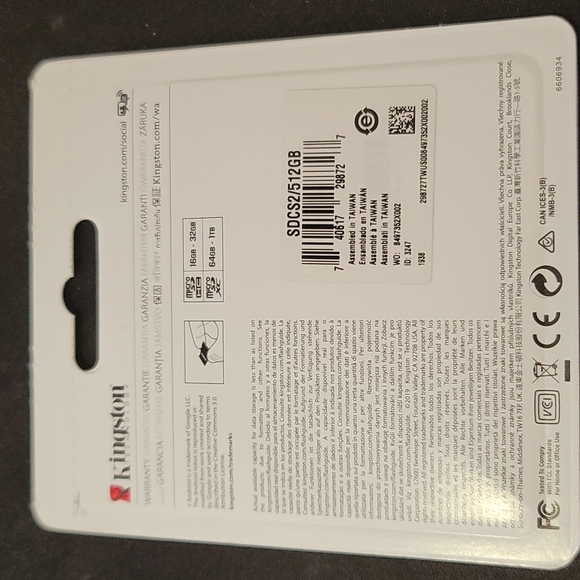 Kingston 512GB Canvas Select PLUS  microSD Card - Picture 2 of 3